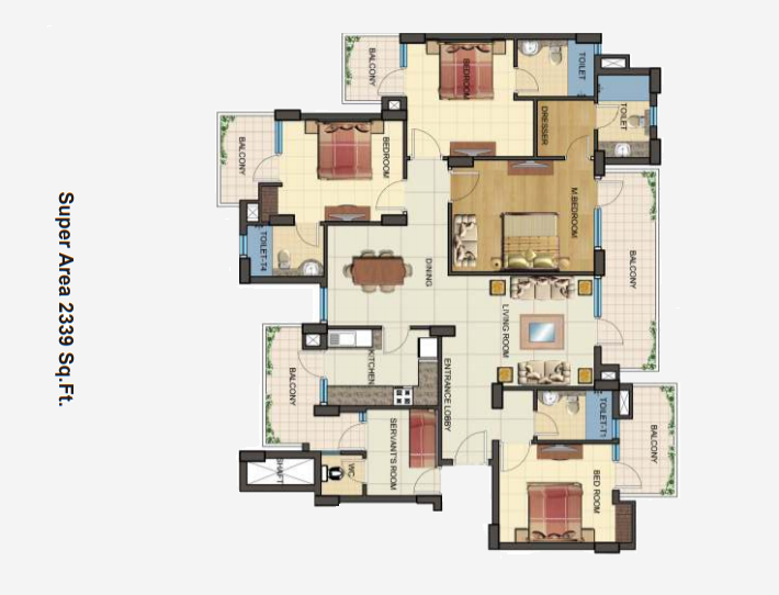 4-BHK Floor Plan